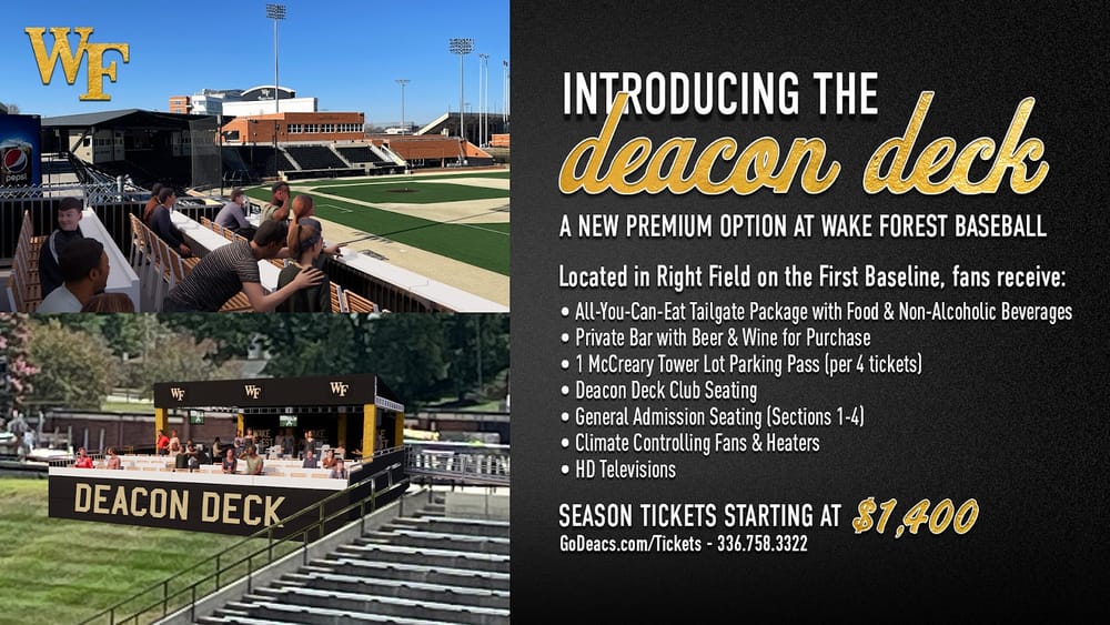 ⚾️ Wake Forest Baseball Launches Premium Deacon Deck Seating post image